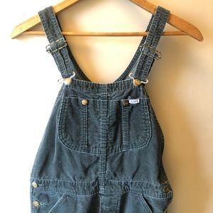 vintage lee green corduroy overalls